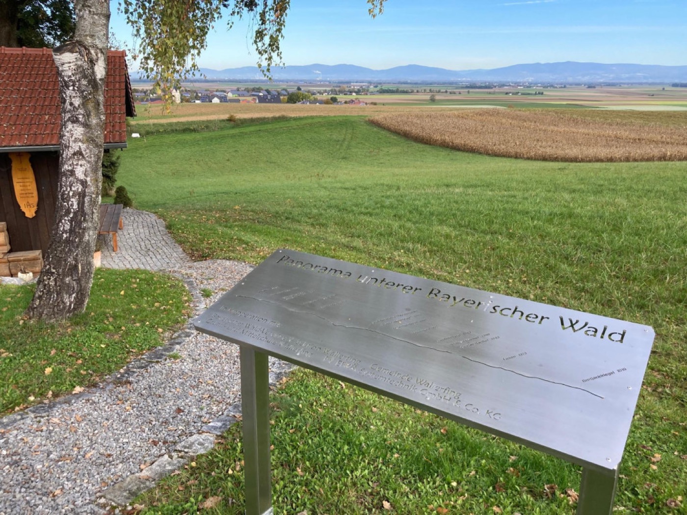 Panoramatafel an der Vereinshütte